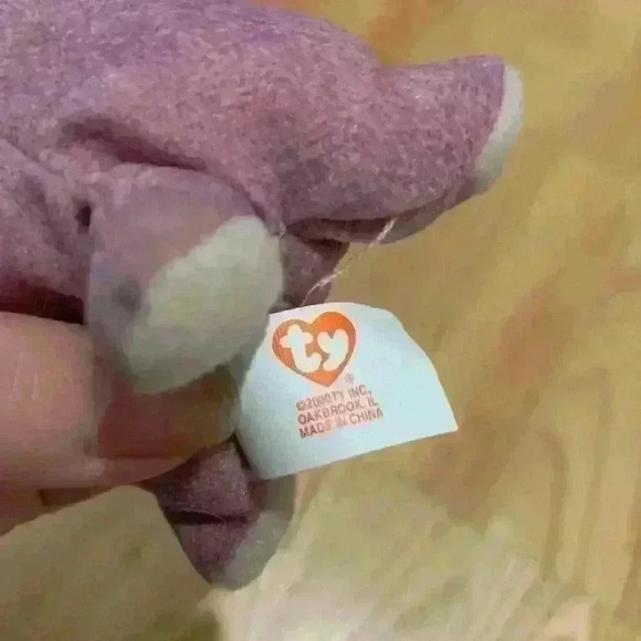 Springy the Lavender Bunny Beanie Baby - Picture 4 of 4